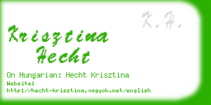 krisztina hecht business card